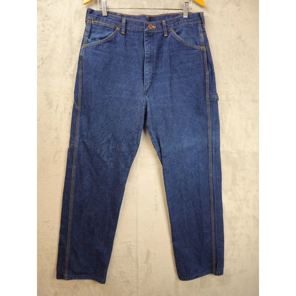 Vintage Big Ben Carpenter Jeans Mens 34x31‎ Blue Denim Made USA Relaxed Work